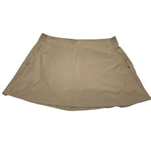 Athleta Skort Womens Sz 18 Classic Taupe Tan Golf Tennis Pickle Ball Skorts